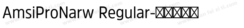 AmsiProNarw Regular字体转换